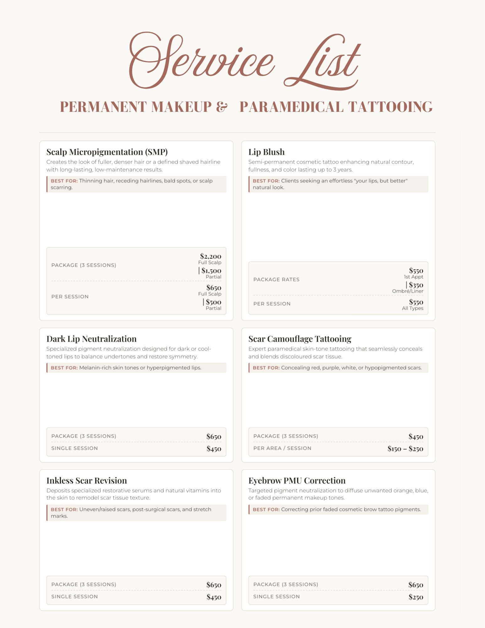 Paramedical cosmetic tattooing at SQIN Med